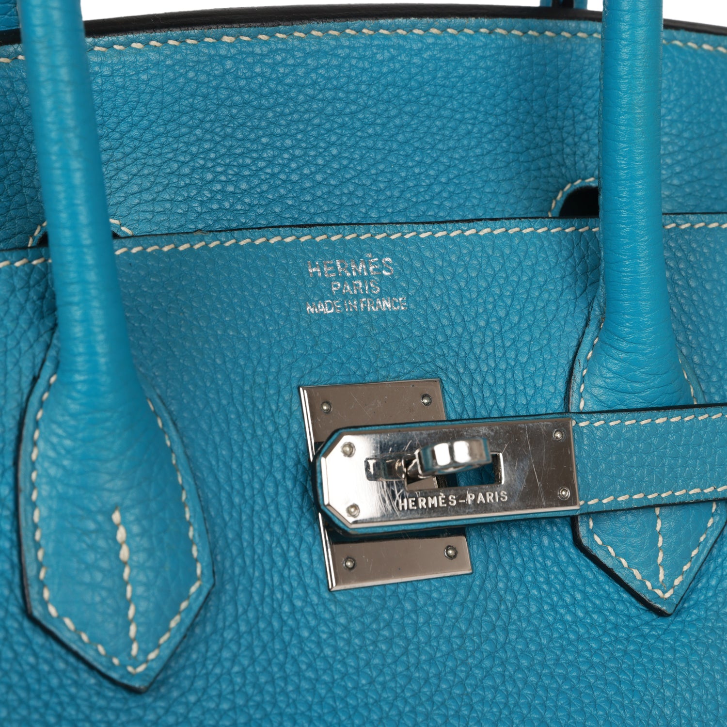 Top Quality HMS Birkin 35 Bleu Jean Togo Palladium Hardware