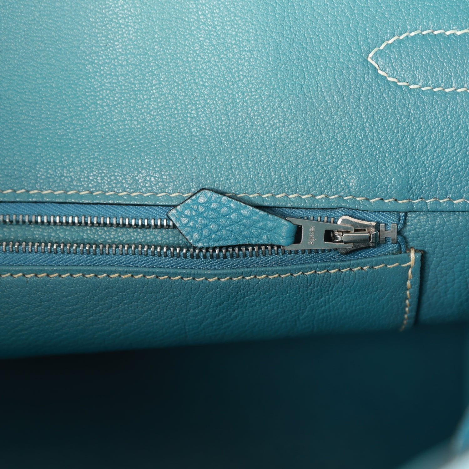 Top Quality HMS Birkin 35 Bleu Jean Togo Palladium Hardware