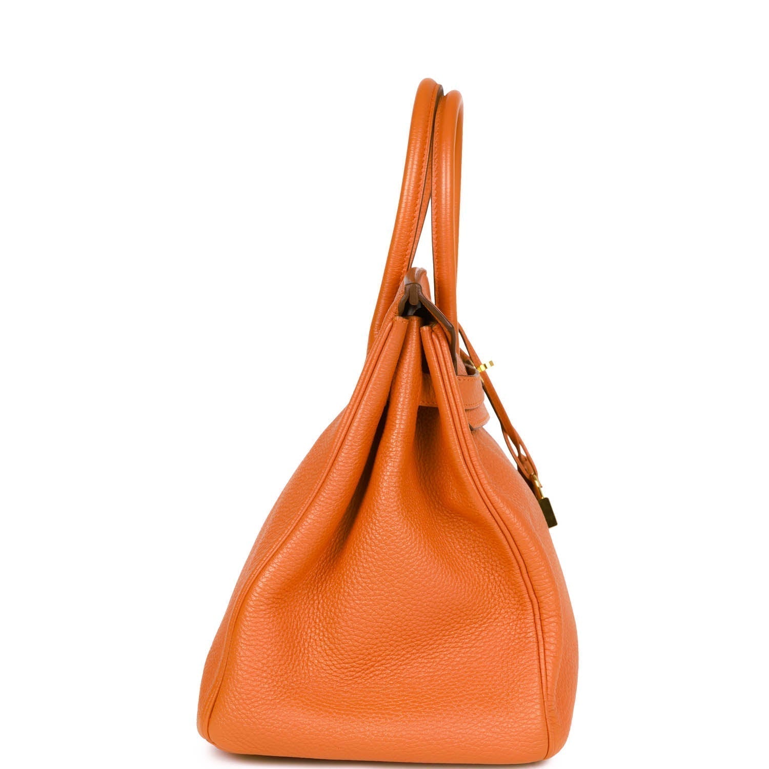 Top Quality HMS Birkin 35 Orange H Togo Gold Hardware