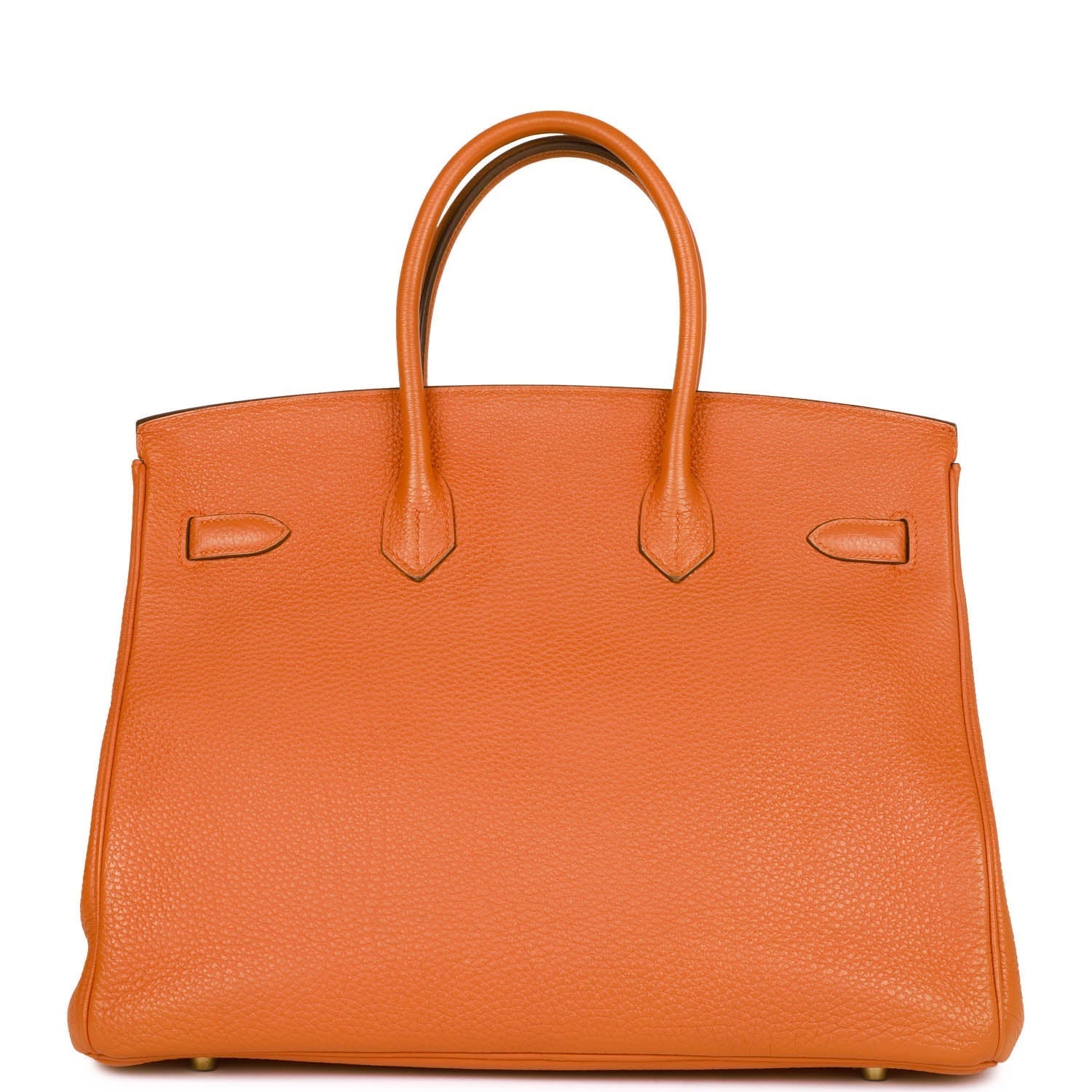 Top Quality HMS Birkin 35 Orange H Togo Gold Hardware