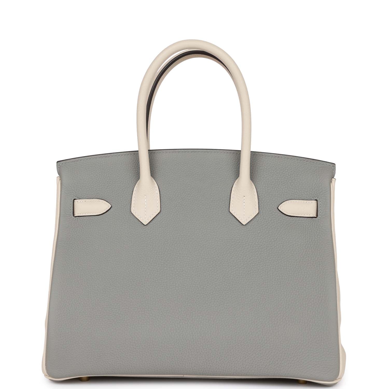 HMS Special Order (HSS) Birkin 30 Gris Mouette and Craie Togo Brushed Gold Hardware