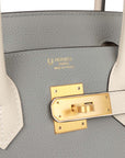 HMS Special Order (HSS) Birkin 30 Gris Mouette and Craie Togo Brushed Gold Hardware