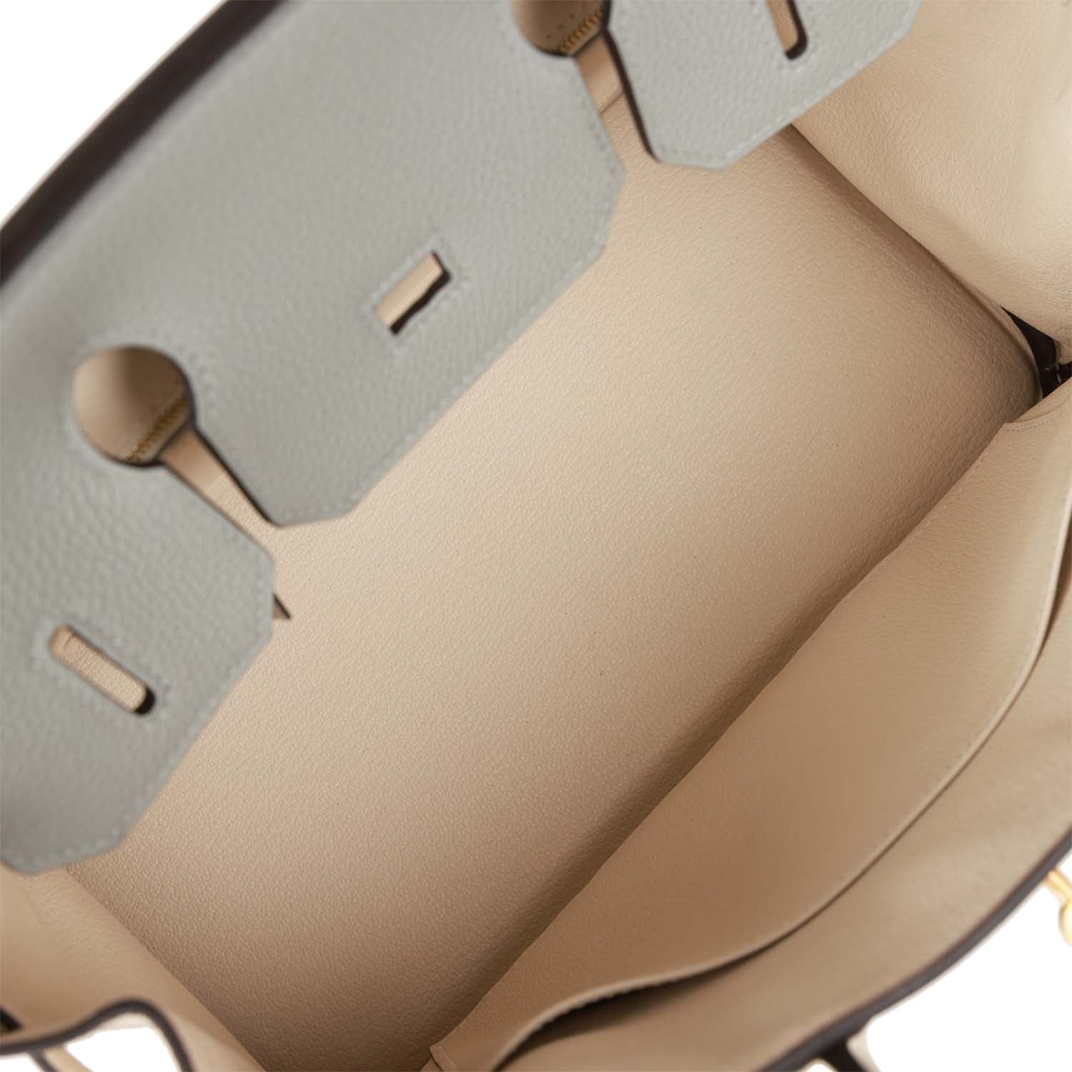 HMS Special Order (HSS) Birkin 30 Gris Mouette and Craie Togo Brushed Gold Hardware