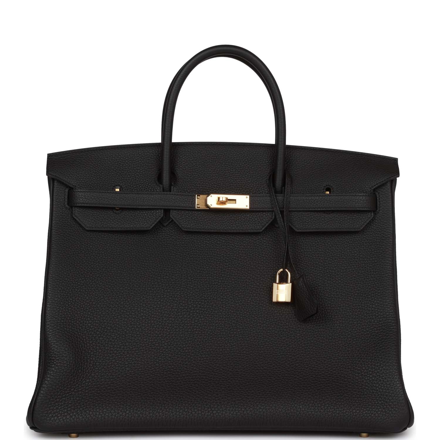 HMS Birkin 40 Black Togo Gold Hardware