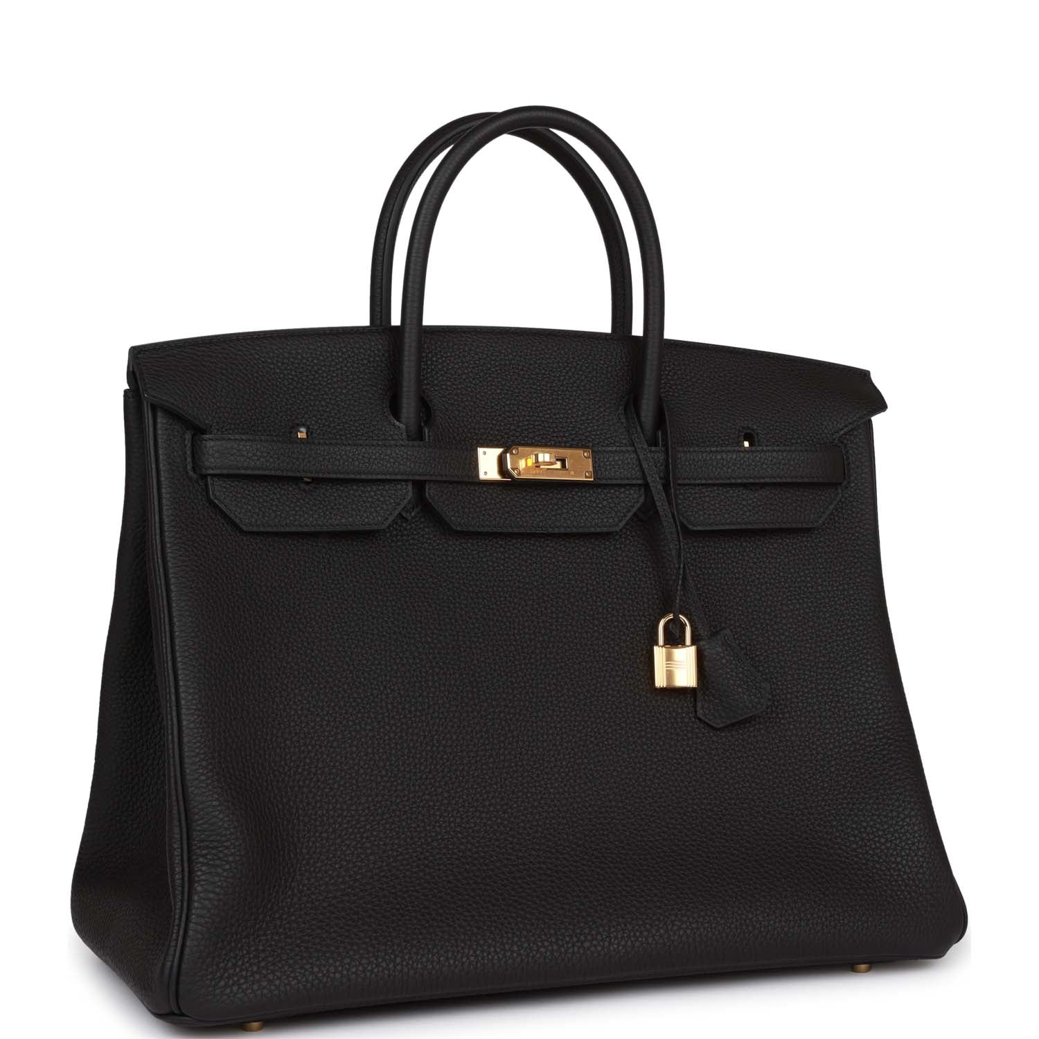 HMS Birkin 40 Black Togo Gold Hardware