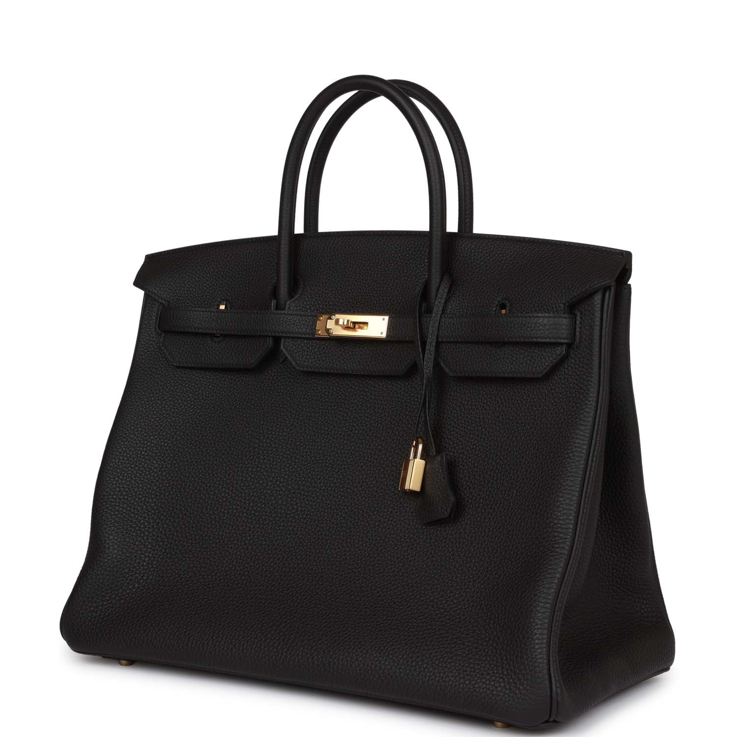 HMS Birkin 40 Black Togo Gold Hardware