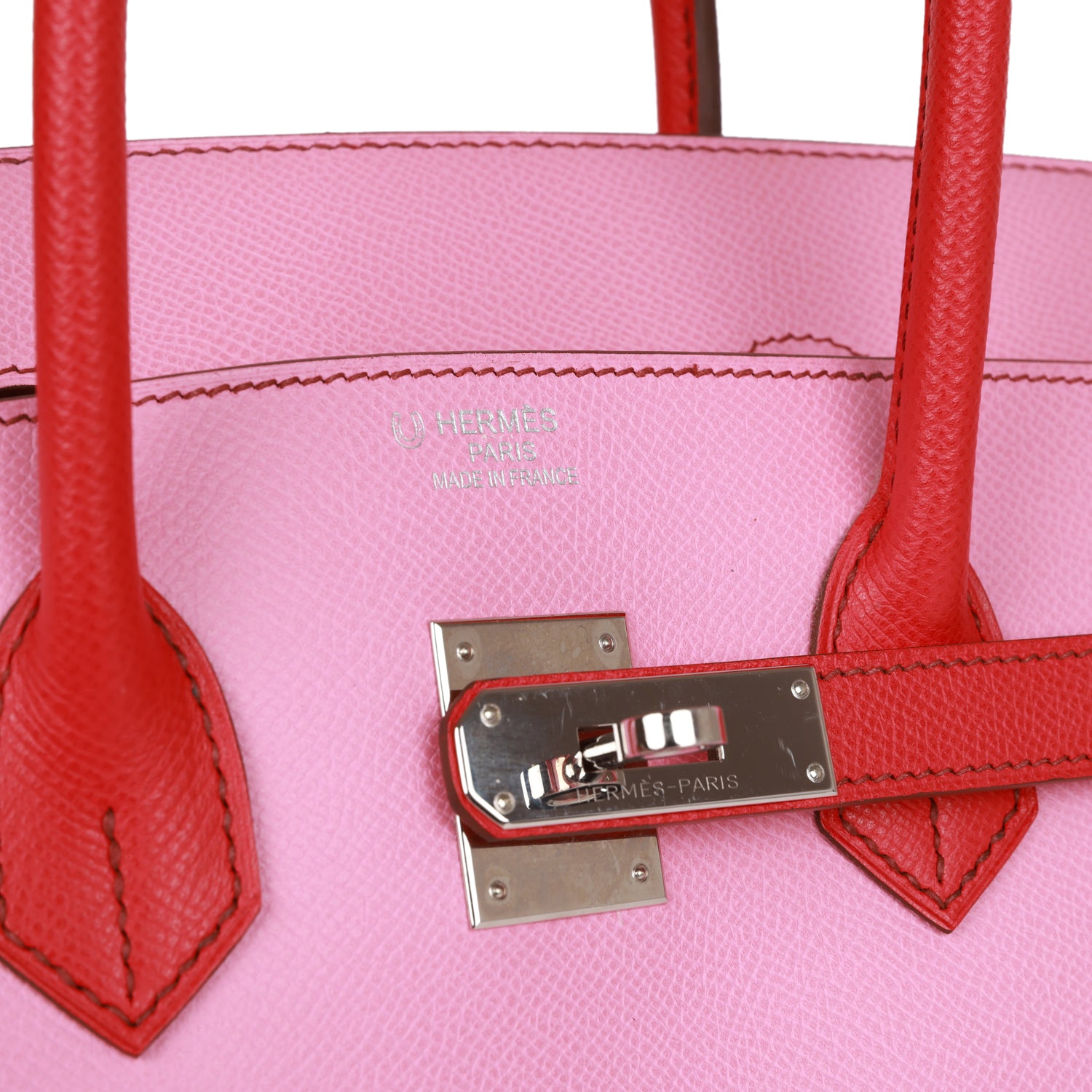 Top Quality HMS Special Order (HSS) Birkin 35 Bubblegum and Bougainvillea Epsom Palladium Hardware