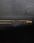 HMS Birkin 30 Black Matte Alligator Gold Hardware