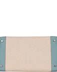 Top Quality HMS Birkin 35 Toile H and Ciel Clemence Palladium Hardware