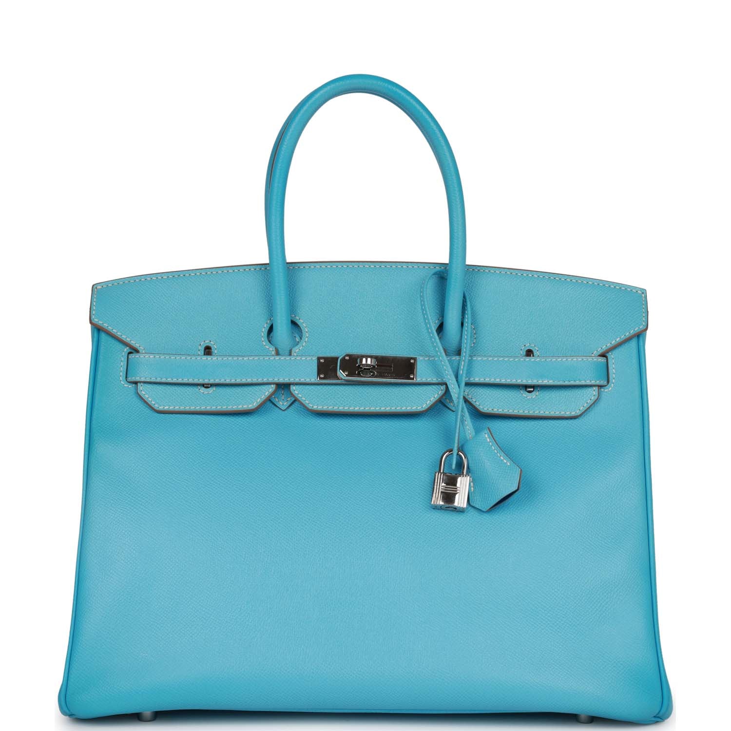 Top Quality HMS Birkin 35 Celeste Candy Epsom Palladium Hardware