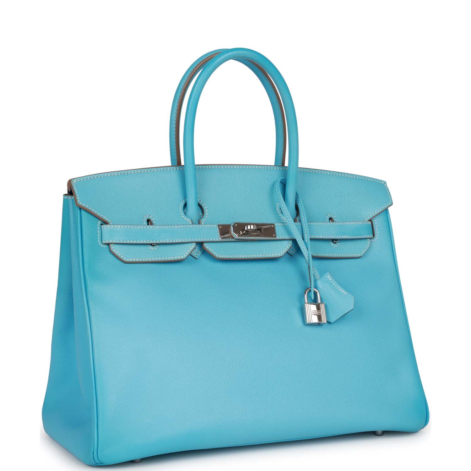Top Quality HMS Birkin 35 Celeste Candy Epsom Palladium Hardware