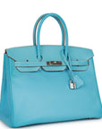 Top Quality HMS Birkin 35 Celeste Candy Epsom Palladium Hardware