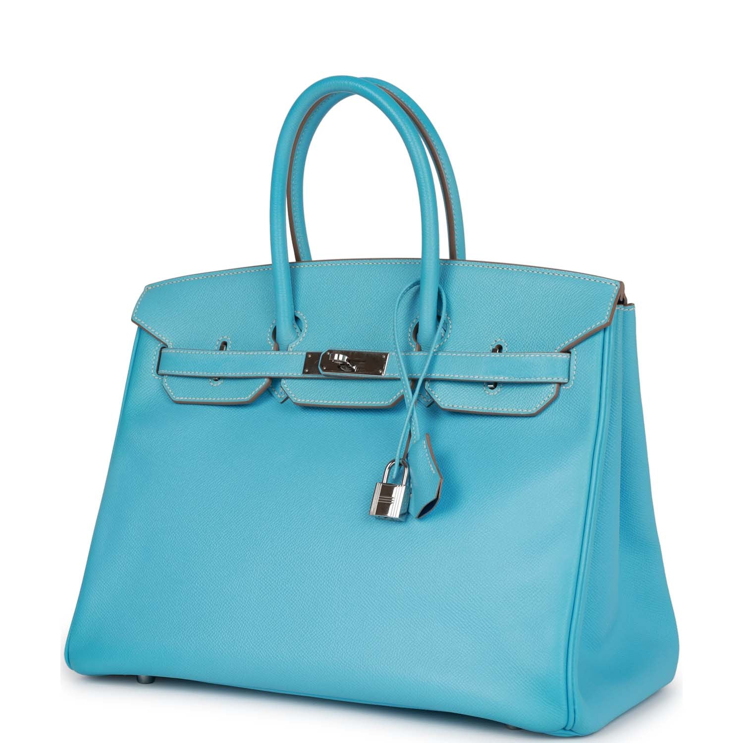Top Quality HMS Birkin 35 Celeste Candy Epsom Palladium Hardware
