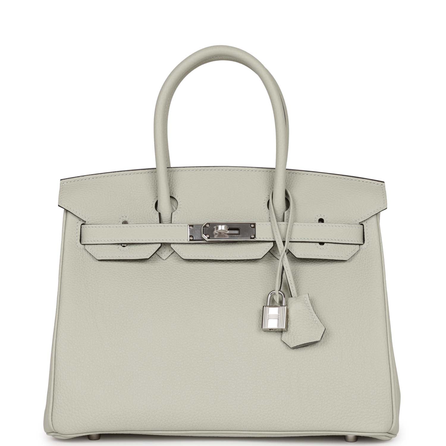 HMS Birkin 30 Gris Neve Togo Palladium Hardware