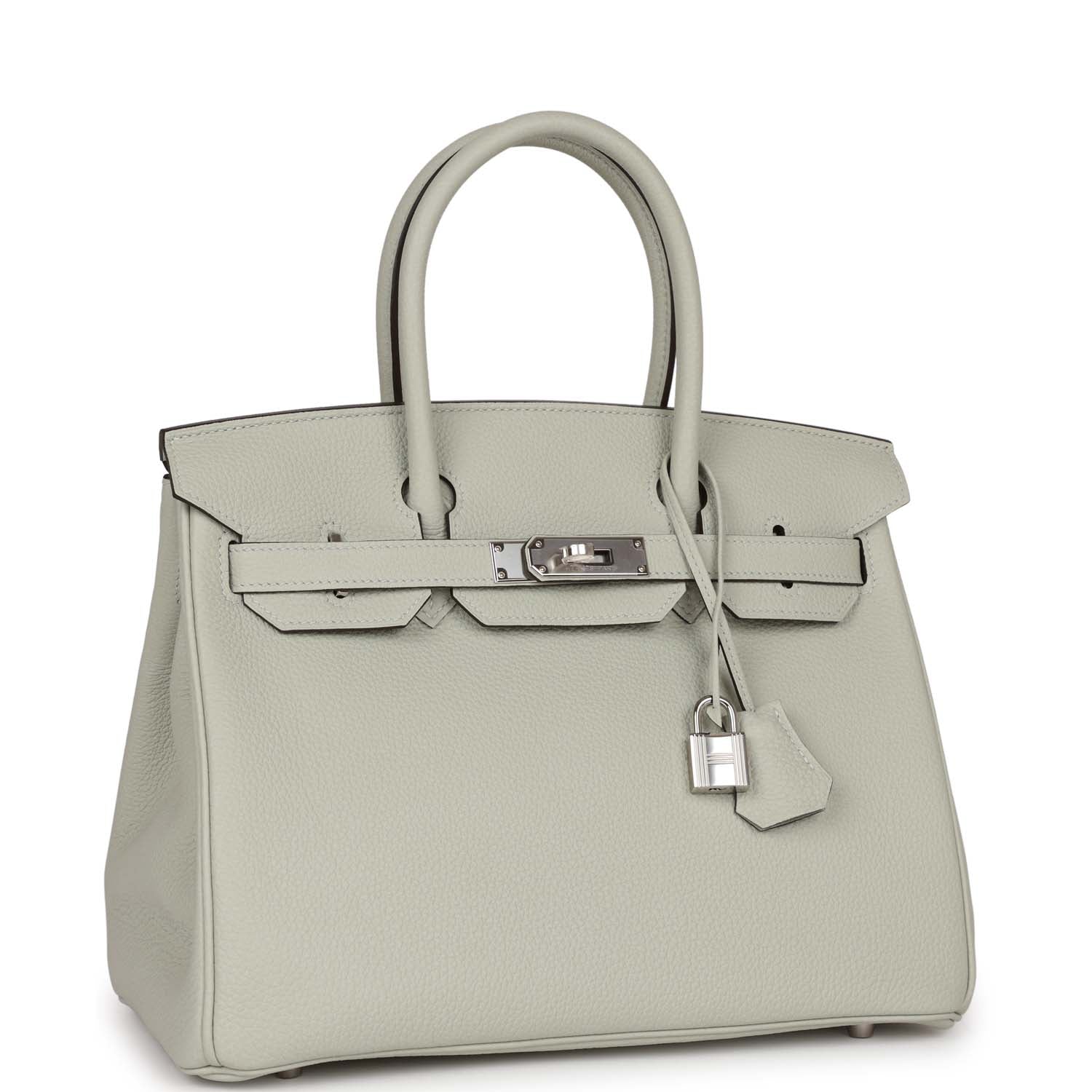 HMS Birkin 30 Gris Neve Togo Palladium Hardware