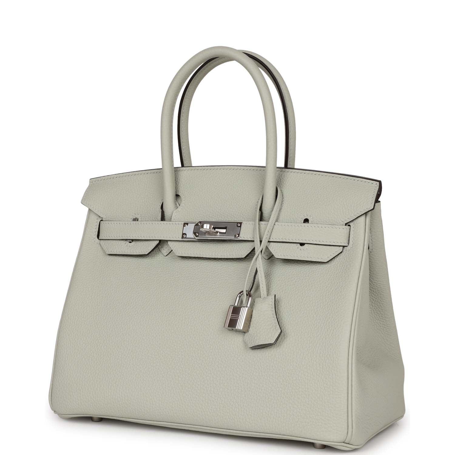 HMS Birkin 30 Gris Neve Togo Palladium Hardware