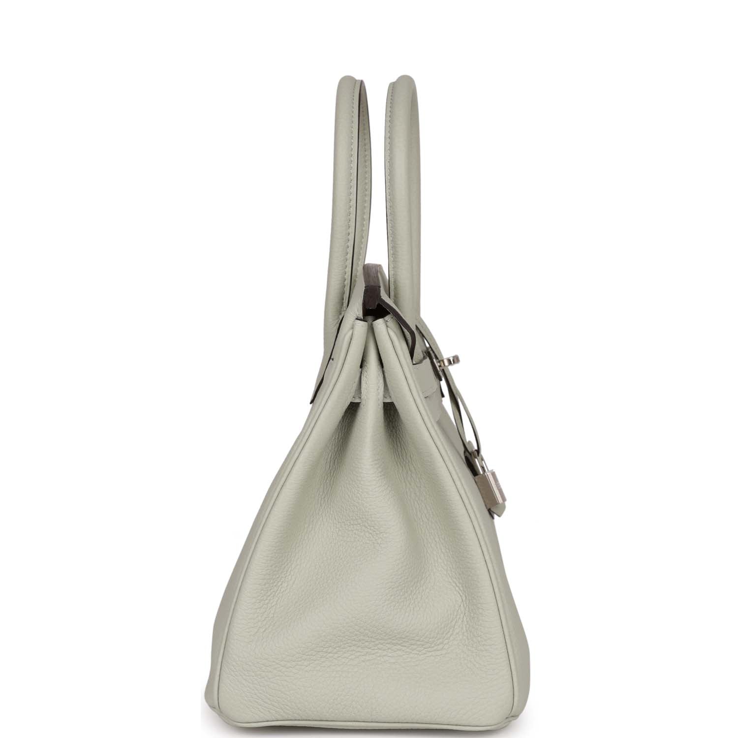 HMS Birkin 30 Gris Neve Togo Palladium Hardware