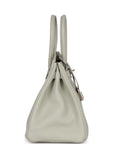 HMS Birkin 30 Gris Neve Togo Palladium Hardware