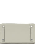 HMS Birkin 30 Gris Neve Togo Palladium Hardware