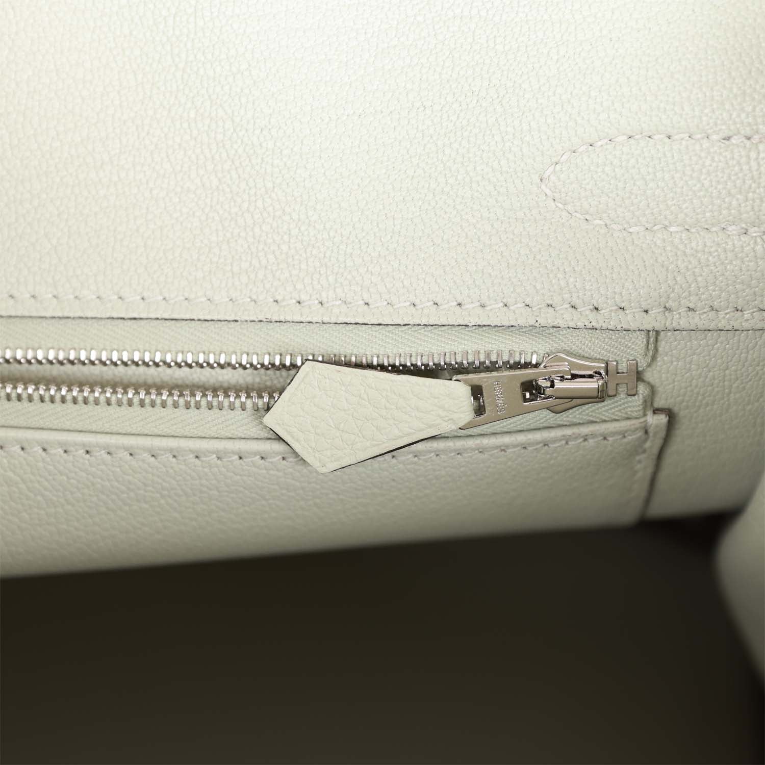 HMS Birkin 30 Gris Neve Togo Palladium Hardware