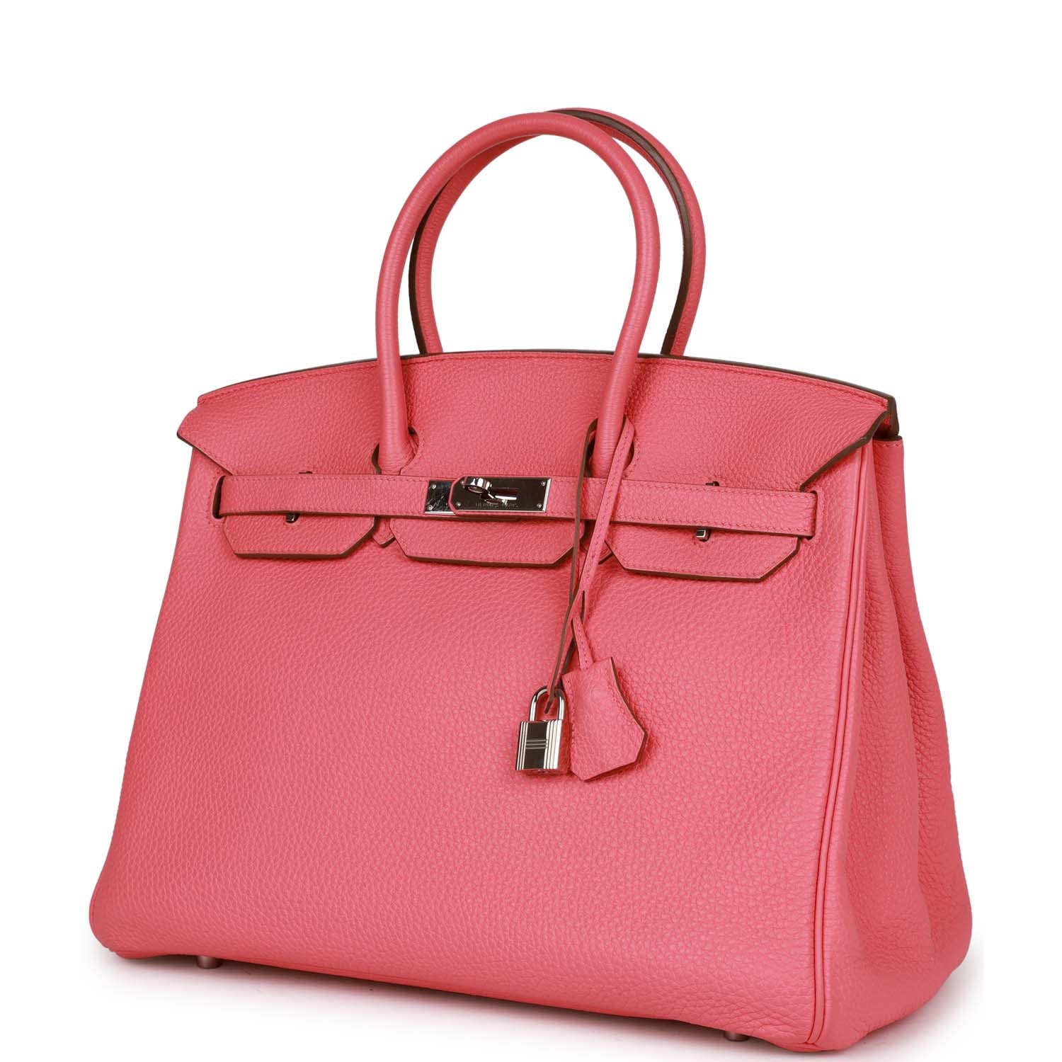Top Quality HMS Birkin 35 Rose Lipstick Togo Palladium Hardware