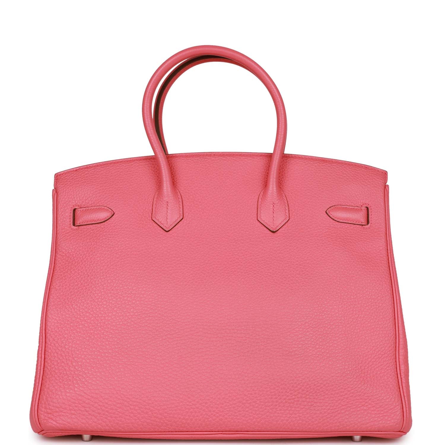 Top Quality HMS Birkin 35 Rose Lipstick Togo Palladium Hardware