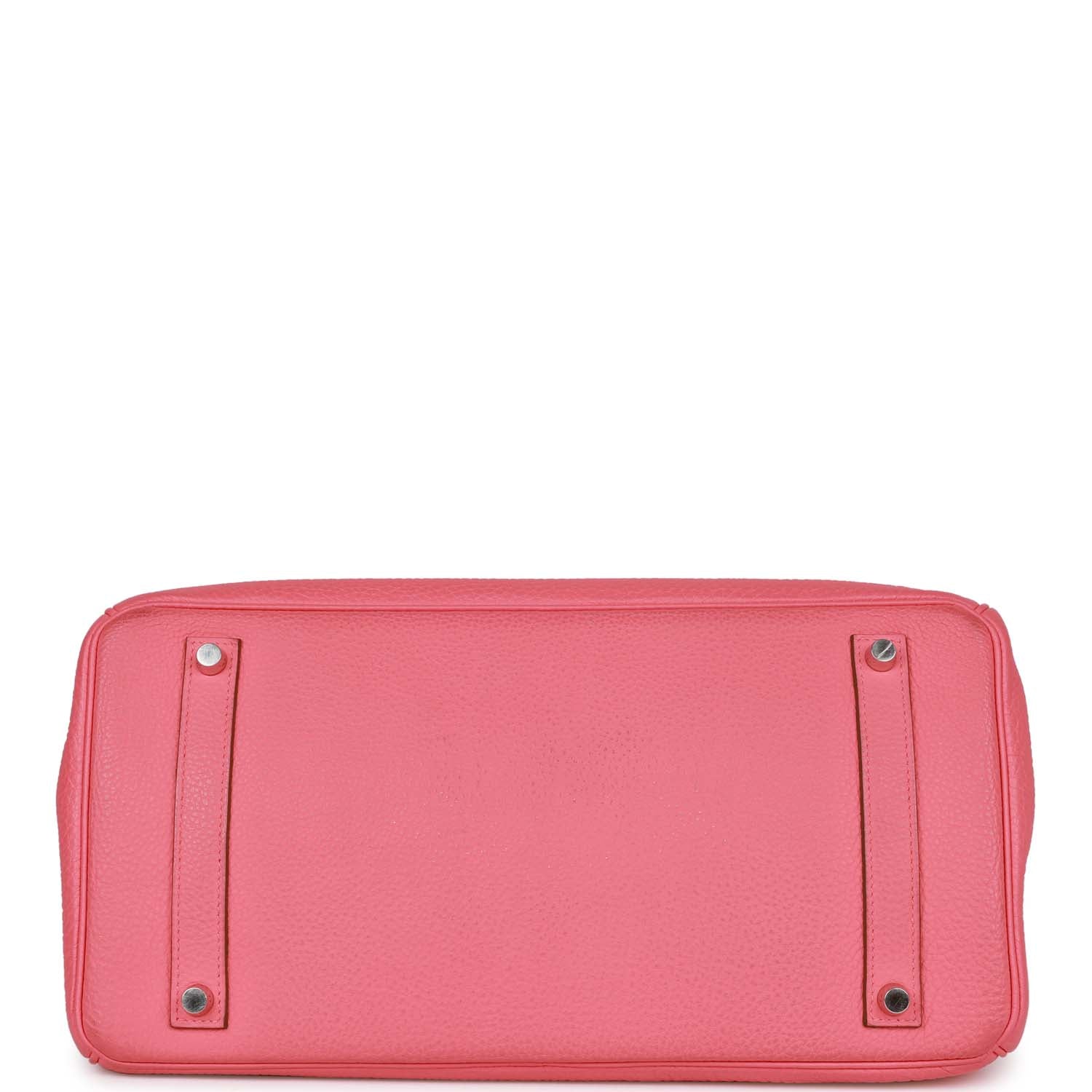 Top Quality HMS Birkin 35 Rose Lipstick Togo Palladium Hardware