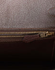 Vintage HMS Birkin 35 Marron Fonce Fjord Gold Hardware