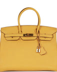 HMS Birkin 35 Soleil Togo Gold Hardware