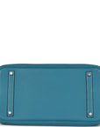 Top Quality HMS Birkin 35 Bleu Jean Togo Palladium Hardware