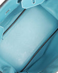 Top Quality HMS Birkin 35 Bleu Jean Togo Palladium Hardware