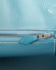 Top Quality HMS Birkin 35 Bleu Jean Togo Palladium Hardware