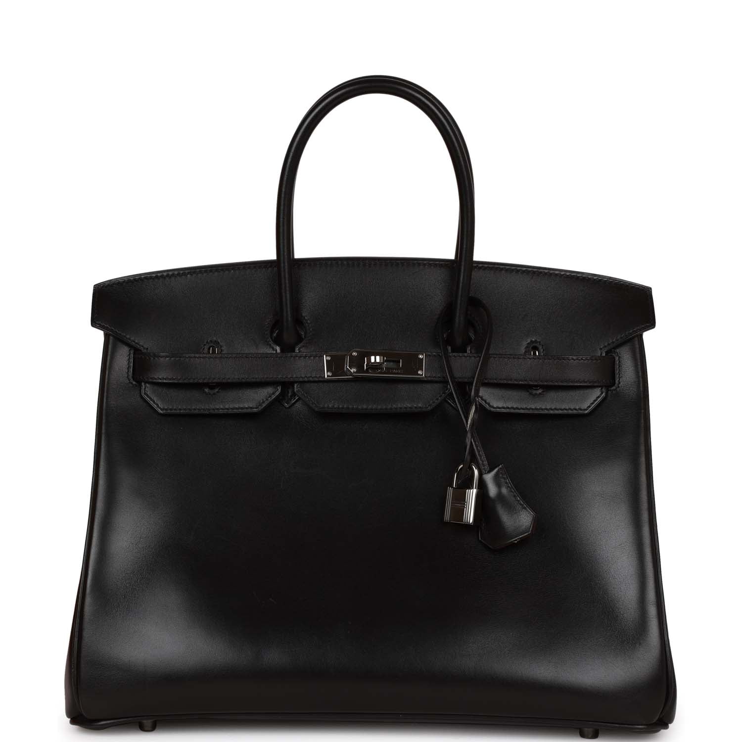 Top Quality HMS Special Order (HSS) Birkin 35 Black Box Verso Palladium Hardware