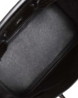 Top Quality HMS Birkin 35 Black Matte Crocodile Porosus Palladium Hardware