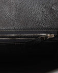 Top Quality HMS Birkin 35 Black Matte Crocodile Porosus Palladium Hardware