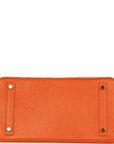 Top Quality HMS Birkin 30 Tangerine Ostrich Gold Hardware