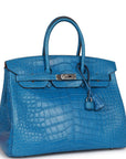 HMS Birkin 35 Mykonos Matte Alligator Palladium Hardware