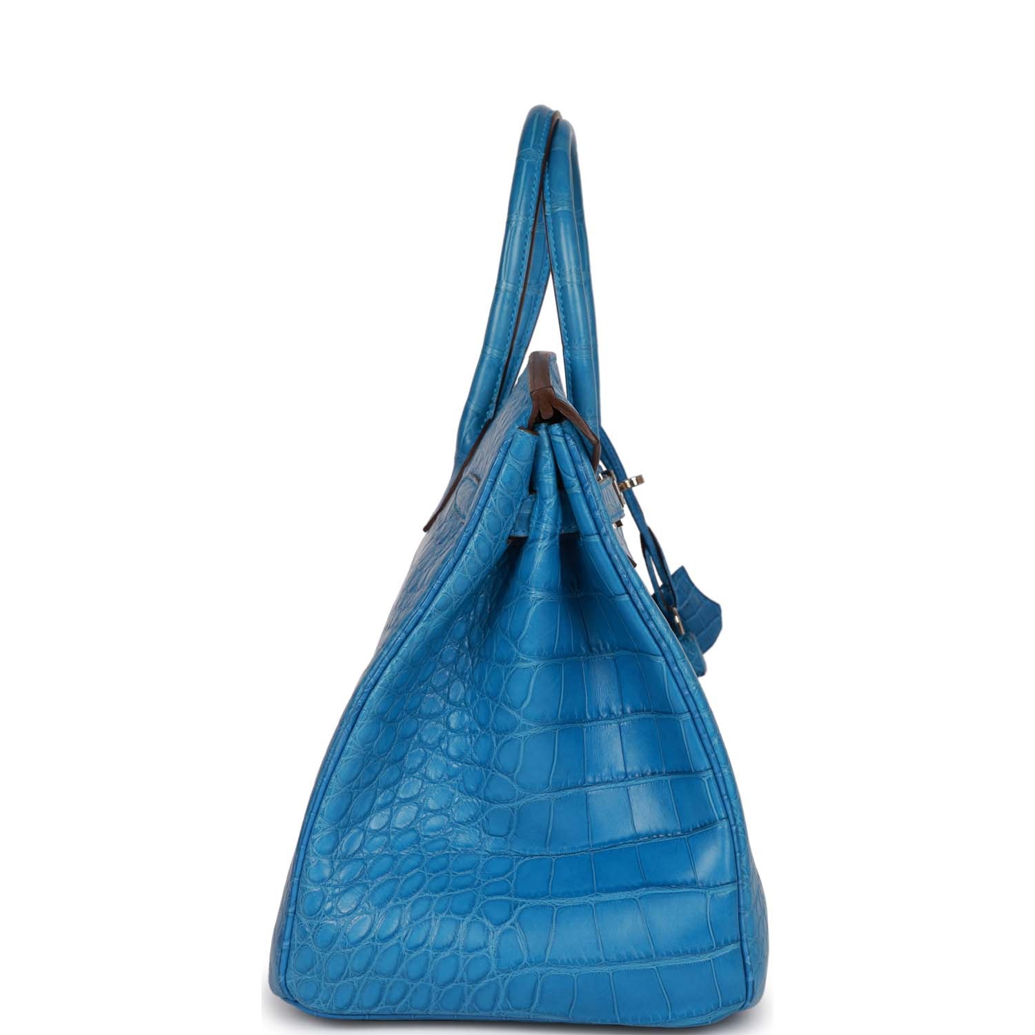 HMS Birkin 35 Mykonos Matte Alligator Palladium Hardware