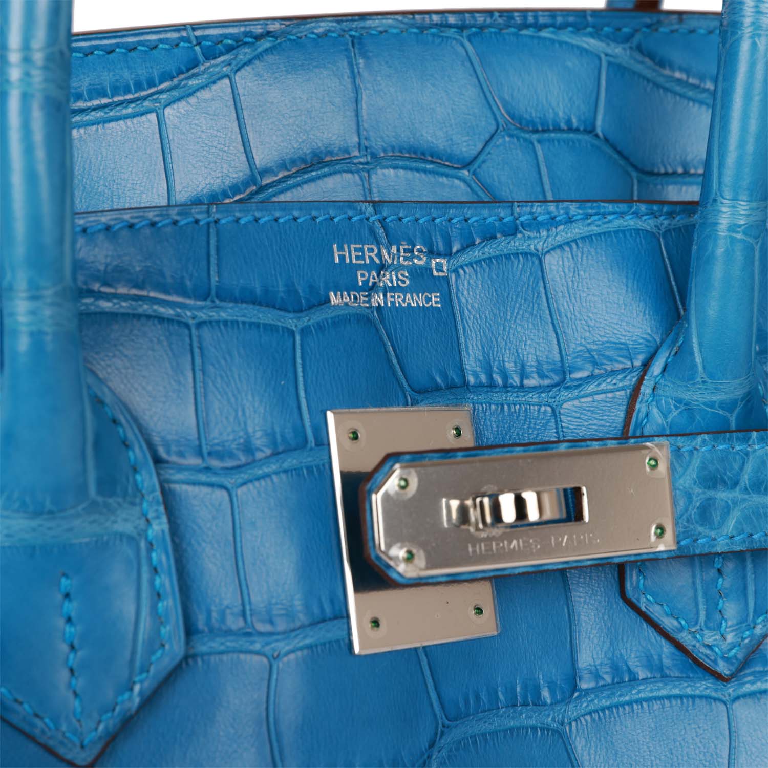 HMS Birkin 35 Mykonos Matte Alligator Palladium Hardware
