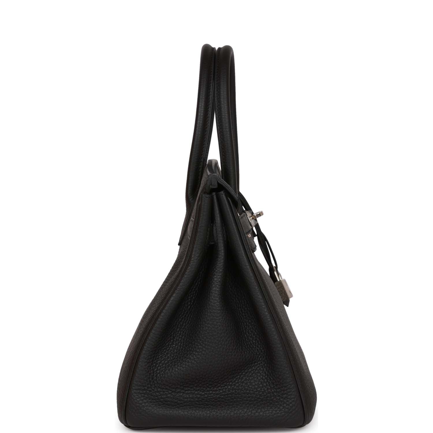 Top Quality HMS Birkin 30 Black Togo Palladium Hardware