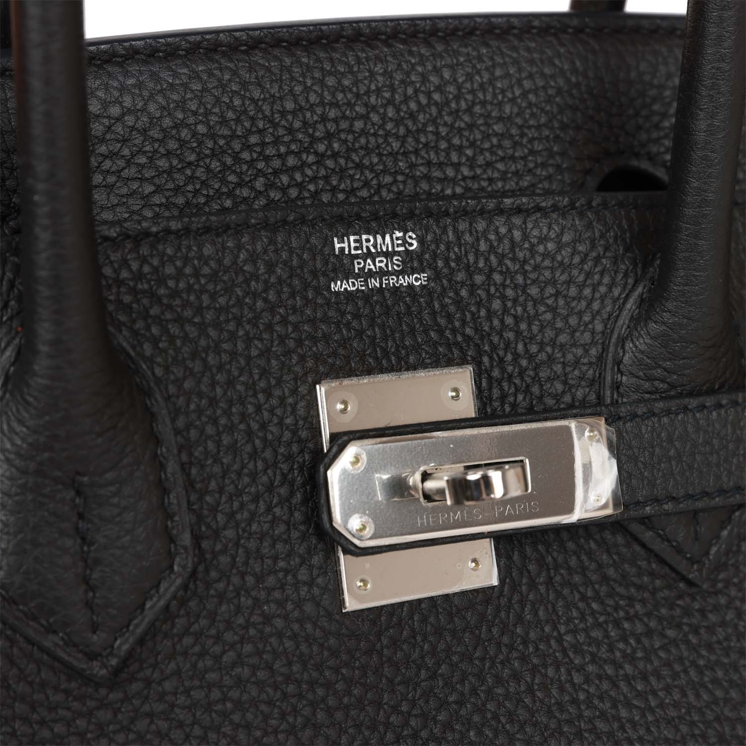 Top Quality HMS Birkin 30 Black Togo Palladium Hardware