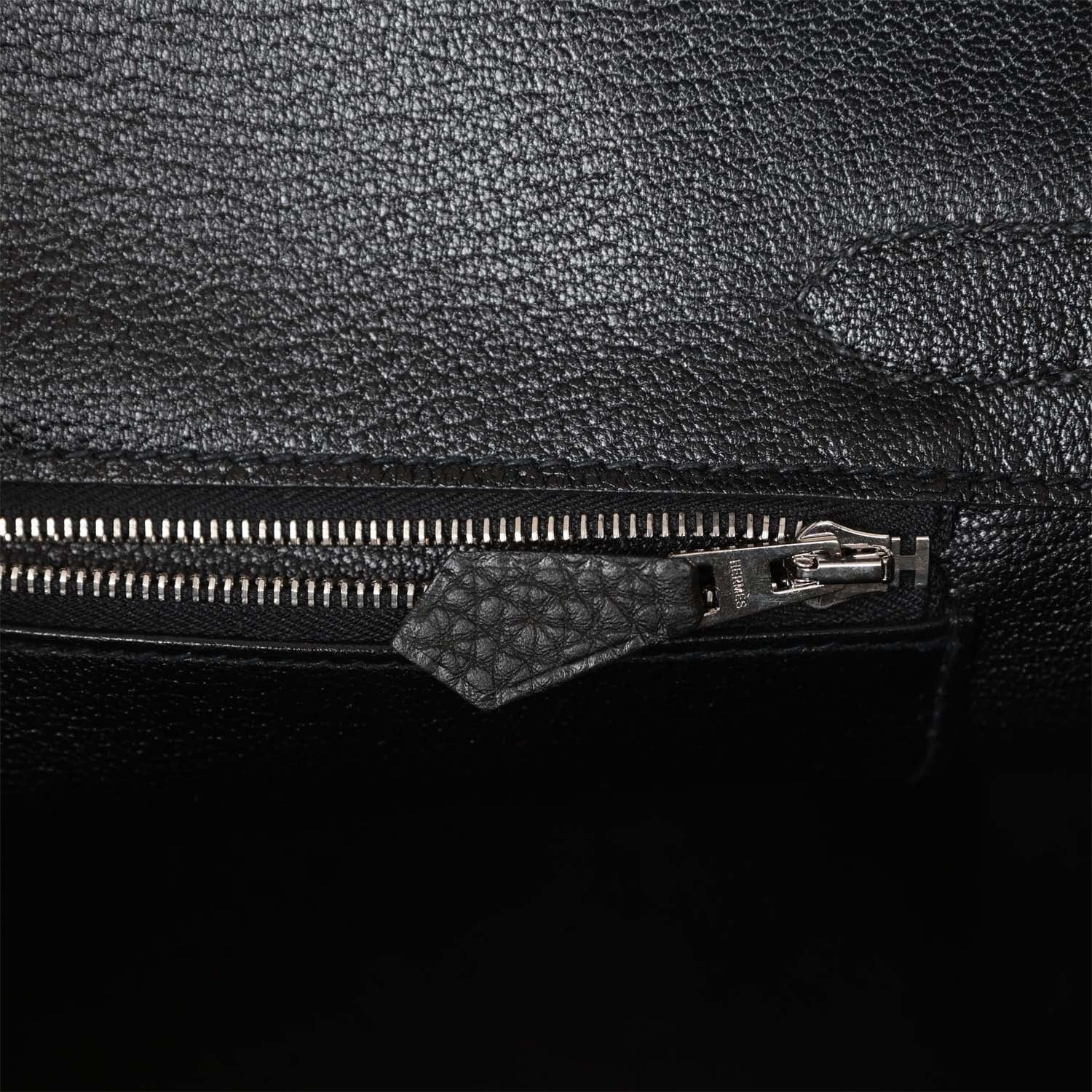 Top Quality HMS Birkin 30 Black Togo Palladium Hardware