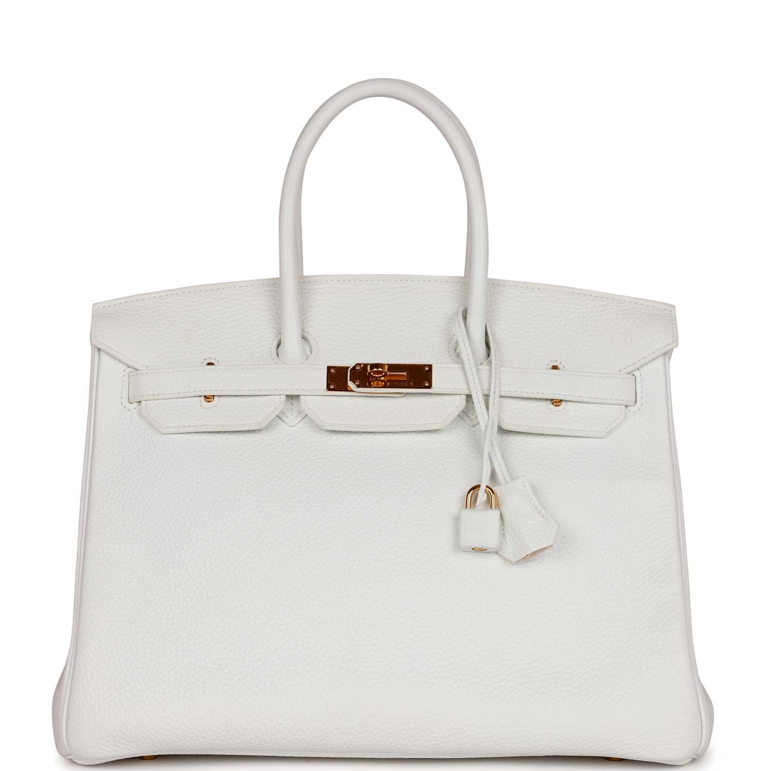 HMS Special Order (HSS) Birkin 35 White Clemence Gold Hardware