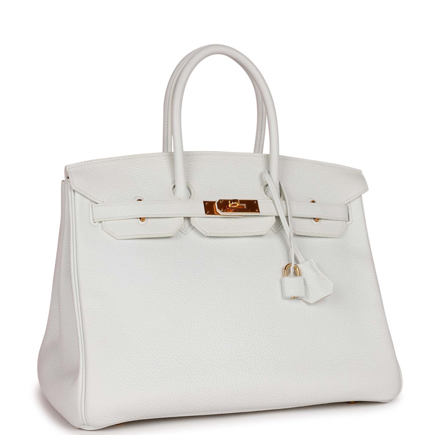 HMS Special Order (HSS) Birkin 35 White Clemence Gold Hardware