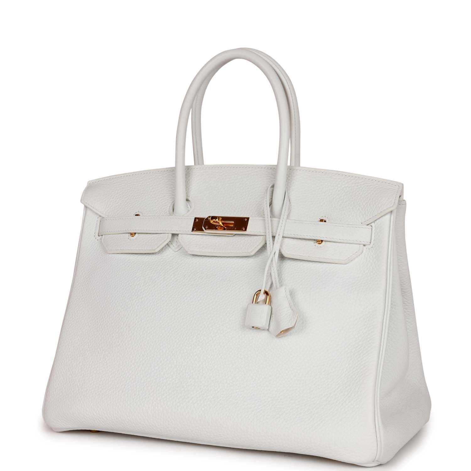 HMS Special Order (HSS) Birkin 35 White Clemence Gold Hardware