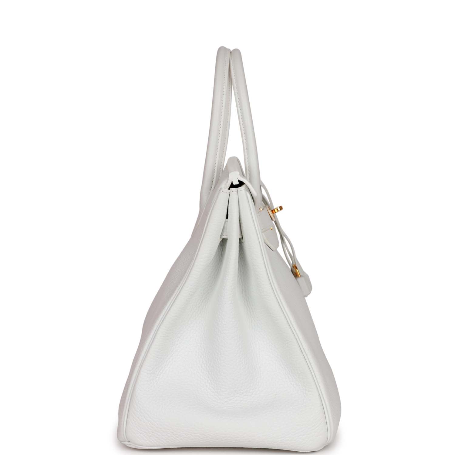 HMS Special Order (HSS) Birkin 35 White Clemence Gold Hardware