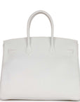 HMS Special Order (HSS) Birkin 35 White Clemence Gold Hardware
