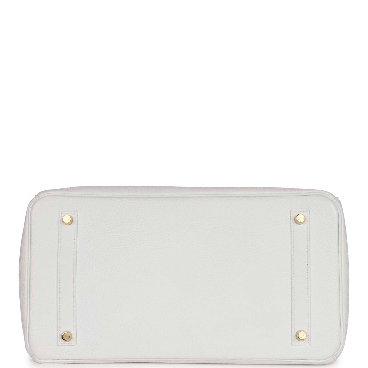 HMS Special Order (HSS) Birkin 35 White Clemence Gold Hardware