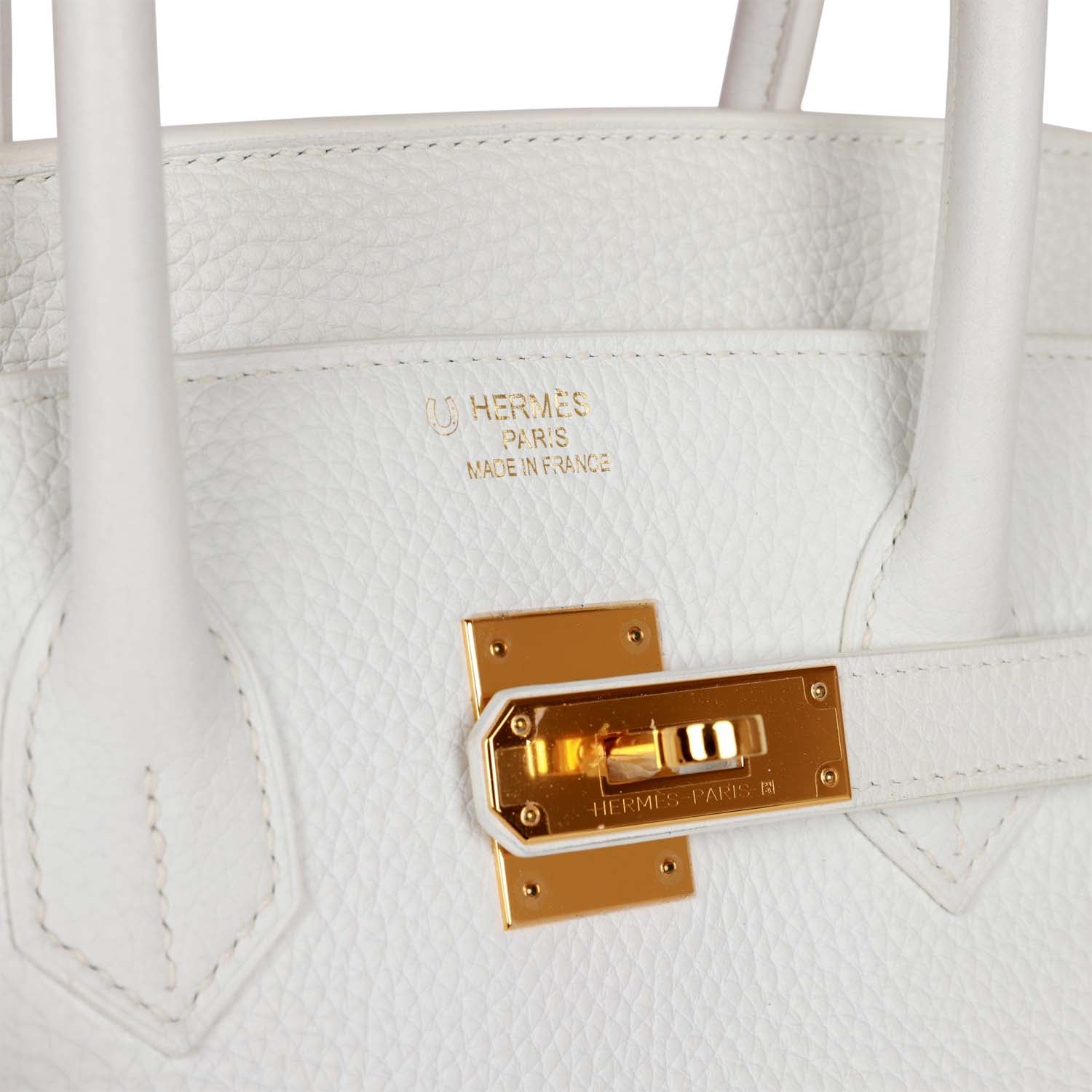 HMS Special Order (HSS) Birkin 35 White Clemence Gold Hardware
