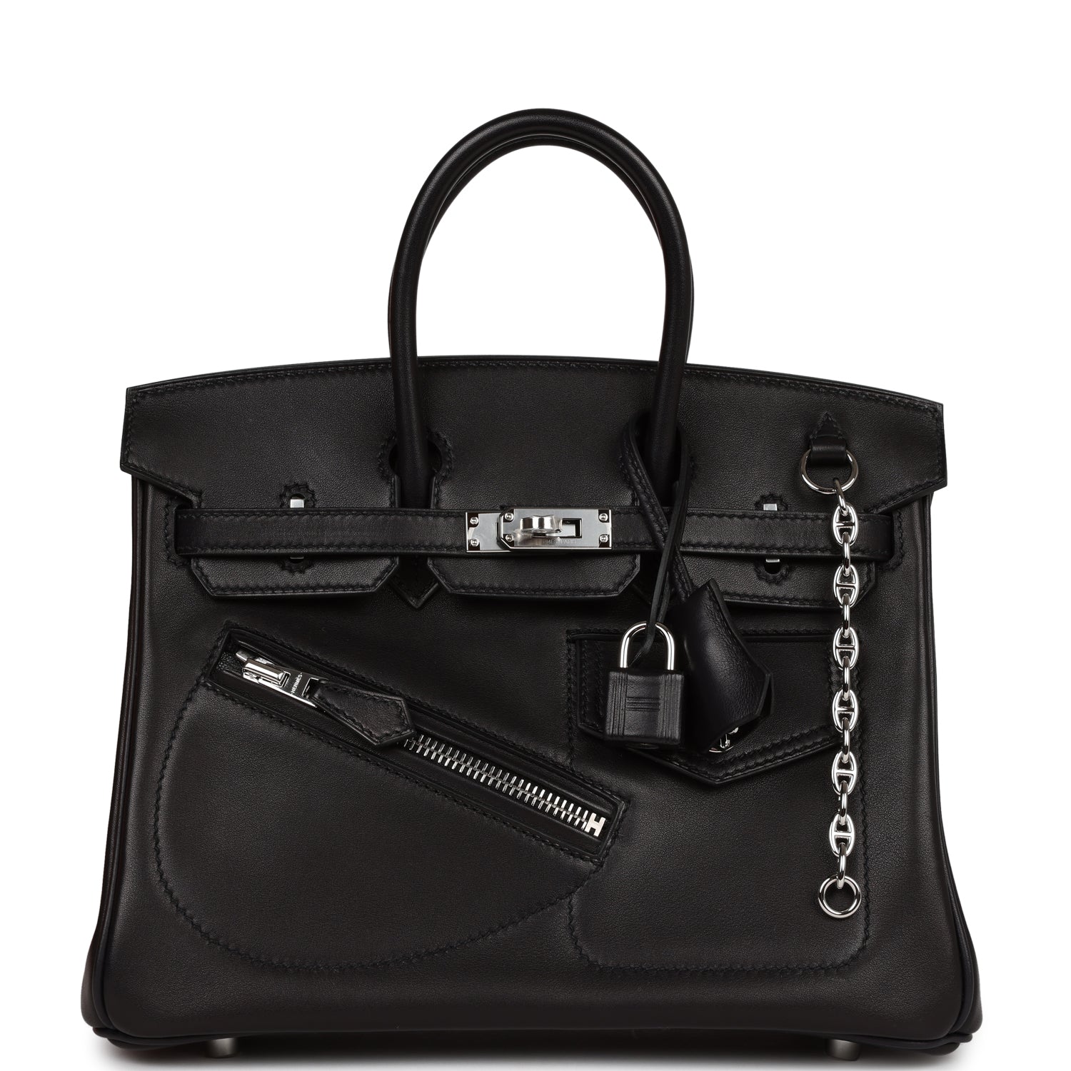 HMS Limited Edition Birkin Rock 25 Black Volupto Palladium Hardware
